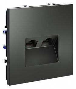 Розетка двойная Ethernet RJ-45 без рамки Voltum S70 VLS060206 в интернет-магазине "Галерея света"