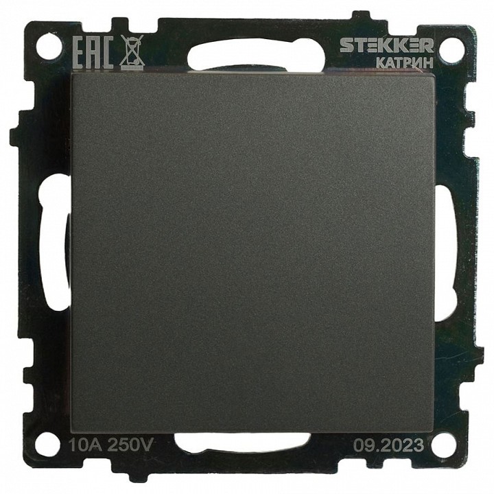 Переключатель перекрестный одноклавишный без рамки Stekker Катрин 49416 в интернет-магазине "Галерея света"