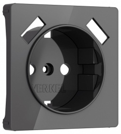Накладка для розетки с заземлением и 2хUSB Werkel графит акрил W1179544 в интернет-магазине "Галерея света"