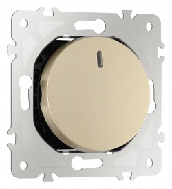 Выключатель перекрестный одноклавишный с подсветкой без рамки Arte Milano 202 202.35-1.shampan в интернет-магазине "Галерея света"