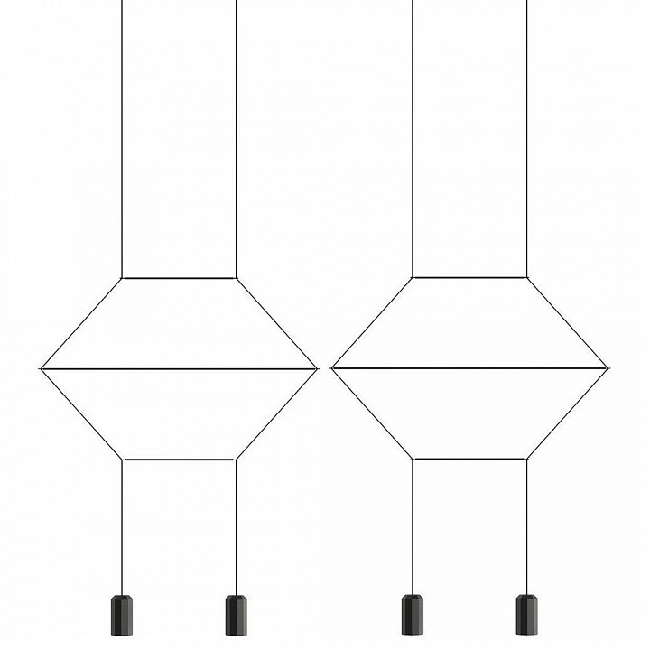 Подвесной светильник Imperiumloft Via Wireflow polyhedral Via01 в интернет-магазине "Галерея света"