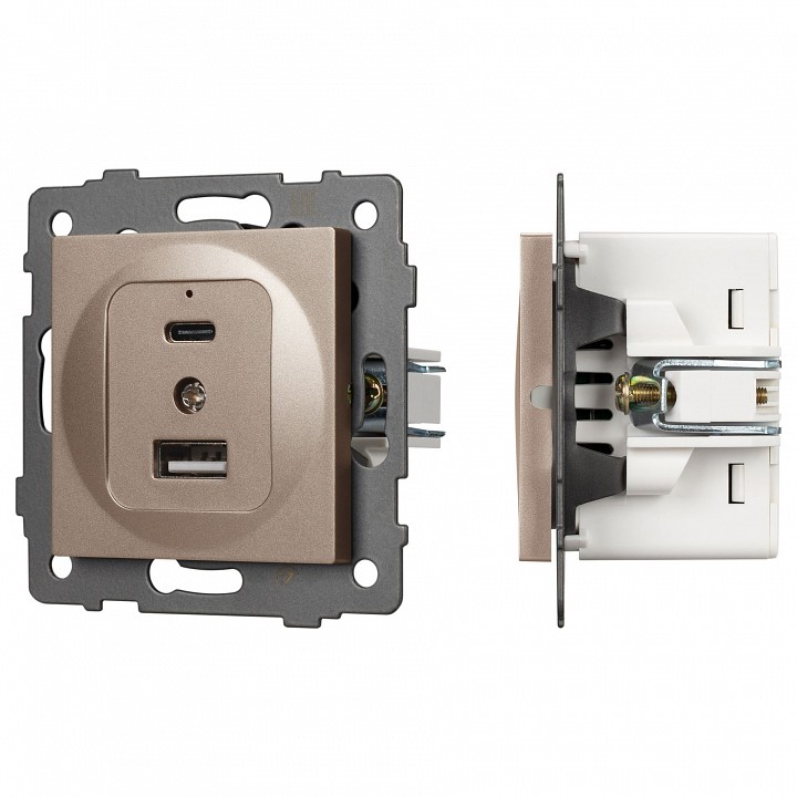 Механизм розетки 2хUSB type A и C Arlight SCT 049841 в интернет-магазине "Галерея света"