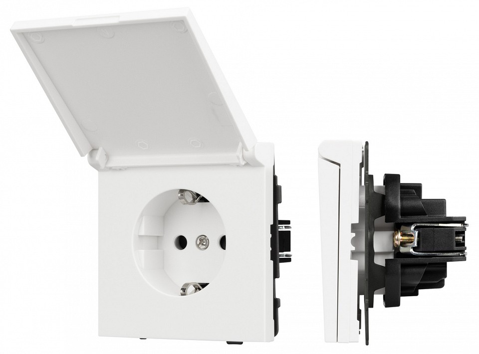 Розетка влагозащищенная с заземлением с крышкой, без рамки Arlight SCT-TENDO 054602 в интернет-магазине "Галерея света"