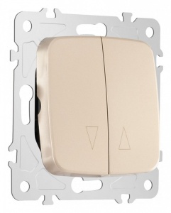 Выключатель для жалюзи без рамки Arte Milano 205 205.38-2.shampan в интернет-магазине "Галерея света"