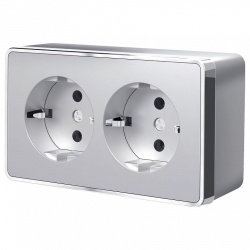 Розетка с заземлением Werkel Gallant (серебряный) W5072106 в интернет-магазине "Галерея света"