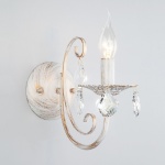 Бра Eurosvet Alda 3305/1 белый с золотом/прозрачный хрусталь Strotskis в интернет-магазине "Галерея света"