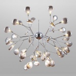 Подвесная люстра Bogate's Lamella 555 хром / дымчатый в интернет-магазине "Галерея света"