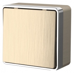 Выключатель проходной одноклавишный Werkel Gallant (шампань рифленый) W5012010 в интернет-магазине "Галерея света"