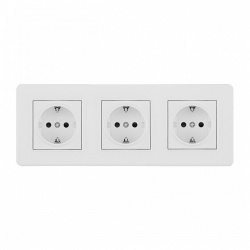 Розетка с заземлением и со шторкой Arte Milano SET16-3 SET16-3-40-1x3 white в интернет-магазине "Галерея света"