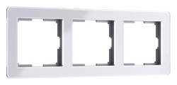 Рамка на 3 поста Werkel Acrylic (белый) W0032701 в интернет-магазине "Галерея света"