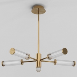Люстра на штанге Eurosvet Stark 50386/5 LED латунь в интернет-магазине "Галерея света"