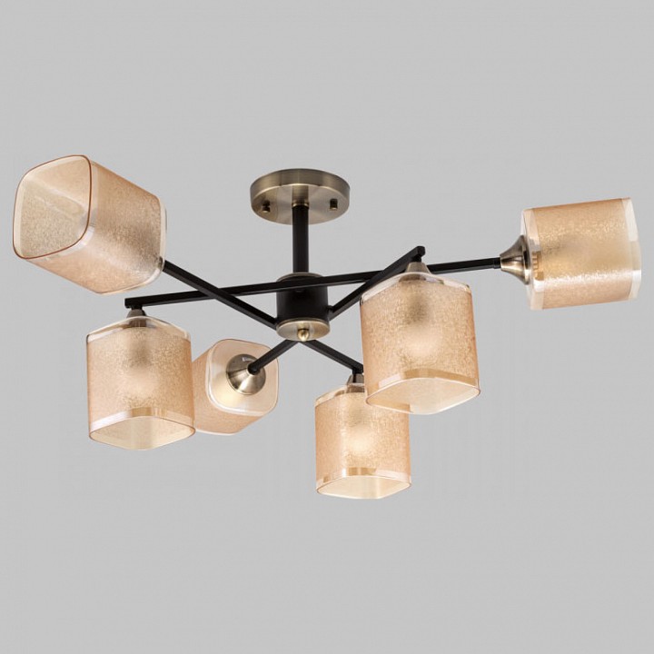 Люстра на штанге Imex MD.4212 MD.4212-6-S-BK+AB в интернет-магазине "Галерея света"