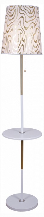 Стол журнальный с торшером 01737-2.6-01A WH в интернет-магазине "Галерея света"