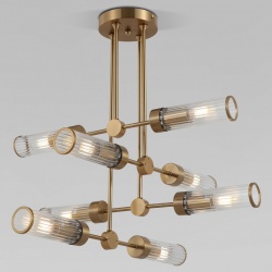 Люстра на штанге Eurosvet Oriens 60166/8 латунь в интернет-магазине "Галерея света"
