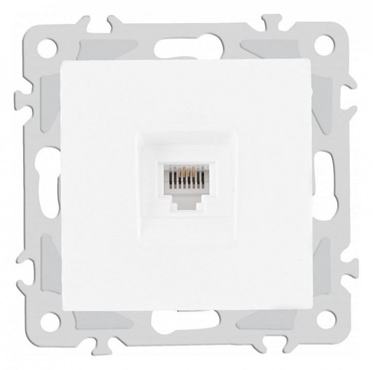 Розетка телефонная RJ-11 без рамки Arte Milano am-206 206.51-1.white в интернет-магазине "Галерея света"