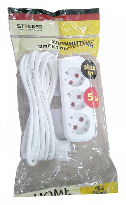 Удлинитель Stekker Home 49349 в интернет-магазине "Галерея света"