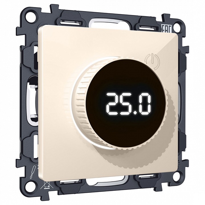 Терморегулятор электромеханический для теплого пола без рамки Ambrella Volt ALFA MA305810 в интернет-магазине "Галерея света"