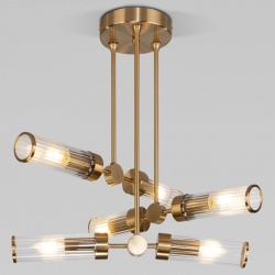 Люстра на штанге Eurosvet Oriens 60166/6 латунь в интернет-магазине "Галерея света"