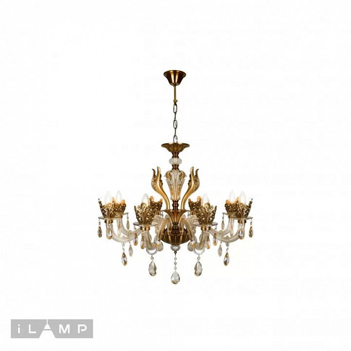 Подвесная люстра iLamp Asia 61078-8 BR в интернет-магазине "Галерея света"