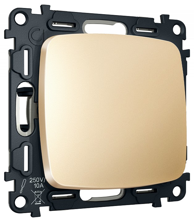 Выключатель самовозвратный одноклавишный без рамки Ambrella Volt MO MO601050 в интернет-магазине "Галерея света"