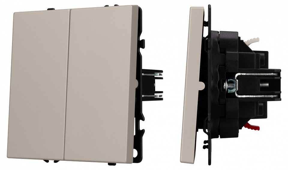 Выключатель проходной двухклавишный без рамки Arlight SWT-NOBE 059422 в интернет-магазине "Галерея света"