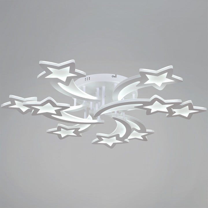 Люстра на штанге  01150-0.3-6+3 WH в интернет-магазине "Галерея света"