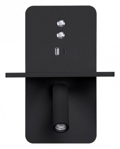 Бра с полкой Arte Lamp Bess A7453AP-1BK в интернет-магазине "Галерея света"