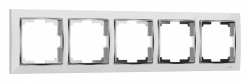 Рамка на 5 постов Werkel Snabb (белый/хром) W0051901 в интернет-магазине "Галерея света"