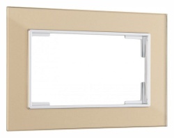 Рамка для двойной розетки Arte Milano am-503.02 503.02-double.shampan в интернет-магазине "Галерея света"