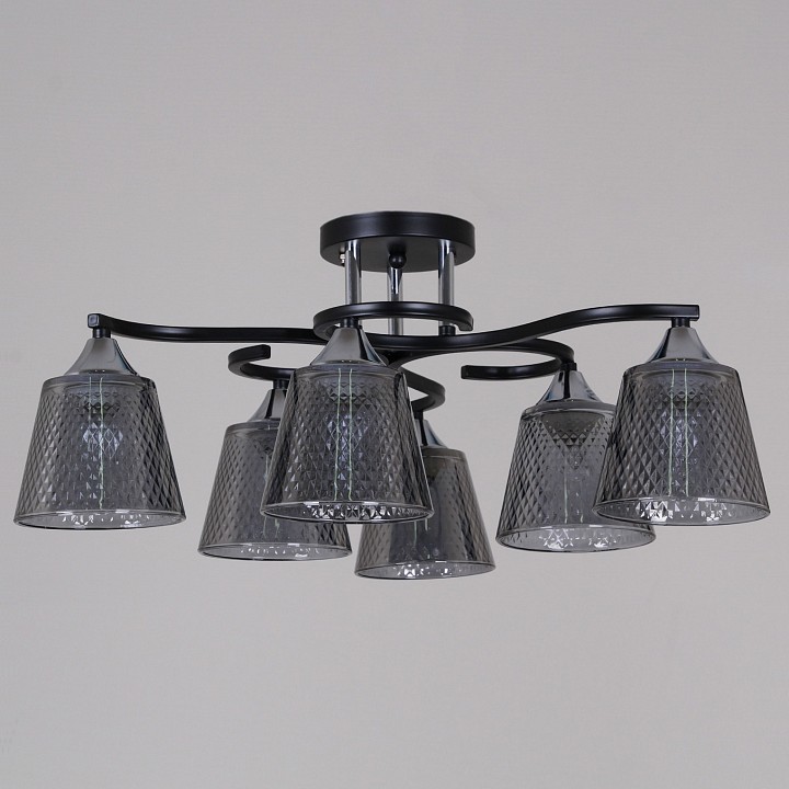 Люстра на штанге 06089-0.3-06 BK+CR в интернет-магазине "Галерея света"