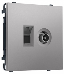 ТВ-розетка оконечная и розетка Ethernet RJ-45 без рамки Ambrella Volt MS MS512510 в интернет-магазине "Галерея света"