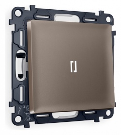 Выключатель проходной одноклавишный с подсветкой Ambrella Volt ALFA MA632035 в интернет-магазине "Галерея света"