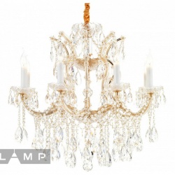 Подвесная люстра iLamp Diamond 6071-8 GD+CL в интернет-магазине "Галерея света"
