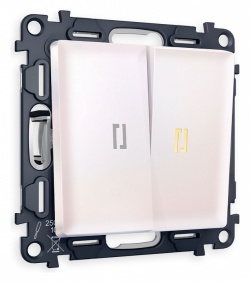 Выключатель проходной двухклавишный с подсветкой Ambrella Volt ALFA MA204030 в интернет-магазине "Галерея света"