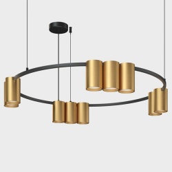 Подвесная люстра Denkirs Orbit DK4065-BK+SG в интернет-магазине "Галерея света"