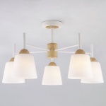 Люстра на штанге Eurosvet Fresco 70085/5 белый в интернет-магазине "Галерея света"