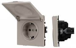 Розетка влагозащищенная с заземлением с крышкой, без рамки Arlight SCT-NOBE 059440 в интернет-магазине "Галерея света"