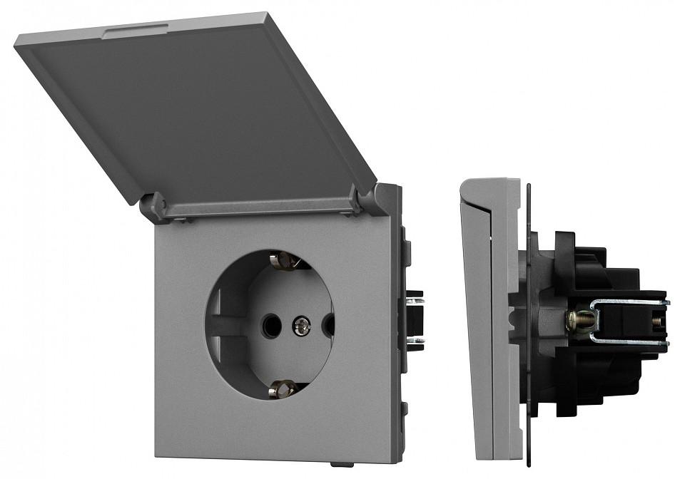 Розетка влагозащищенная с заземлением с крышкой, без рамки Arlight SCT-TENDO 054092 в интернет-магазине "Галерея света"
