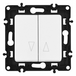 Выключатель для жалюзи без рамки Arte Milano 217 217.38-2.white в интернет-магазине "Галерея света"