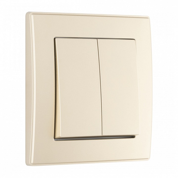 Выключатель двухклавишный Arte Milano SET06-1 SET06-1-30-2 shampan в интернет-магазине "Галерея света"