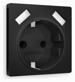 Накладка для розетки с заземлением и со шторками и 2хUSB type A Ambrella Volt ALFA AP8090 в интернет-магазине "Галерея света"