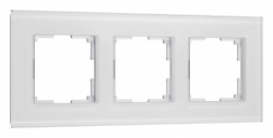 Рамка на 3 поста Werkel Senso (белый, стекло soft-touch) W0033101 в интернет-магазине "Галерея света"