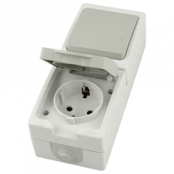 Блок с розеткой и выключателем Stekker Велена 49738 в интернет-магазине "Галерея света"