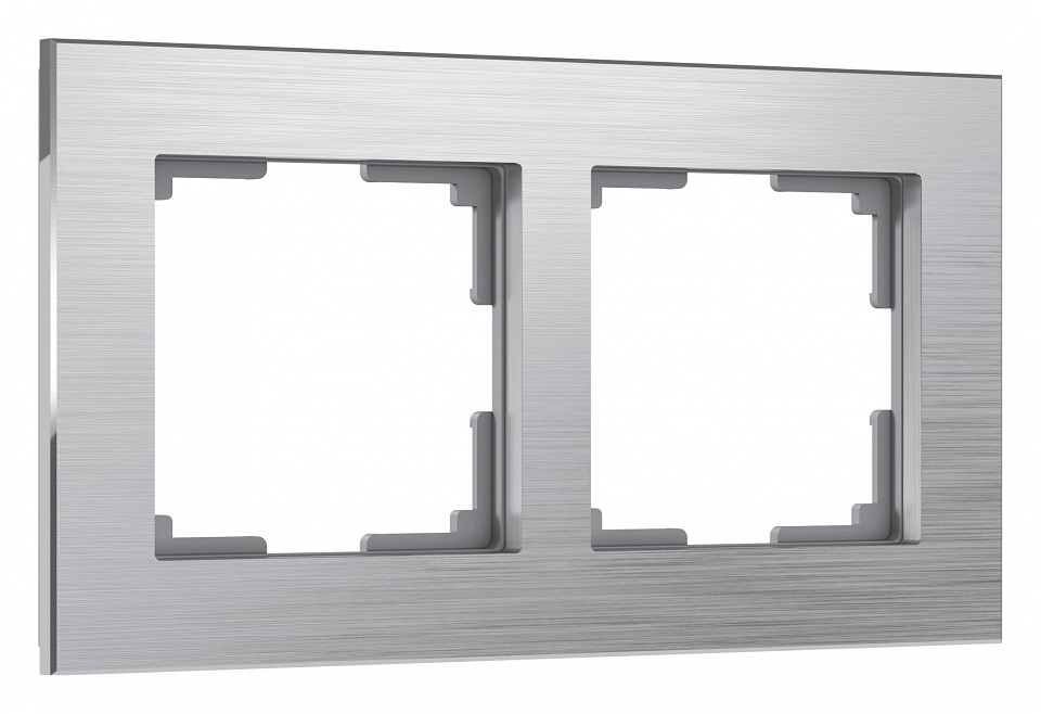 Рамка на 2 поста Werkel Aluminium (алюминий) W0021706 в интернет-магазине "Галерея света"