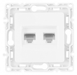 Розетка Ethernet RJ-45 без рамки Arte Milano am-217 217.45-2.white в интернет-магазине "Галерея света"