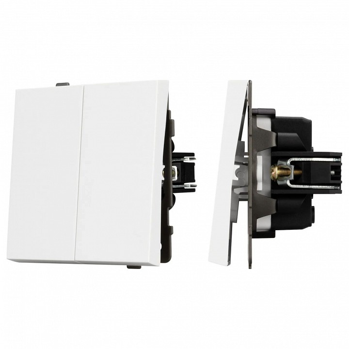 Выключатель двухклавишный без рамки Arlight SWT 054058 в интернет-магазине "Галерея света"