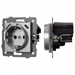 Розетка с заземлением и 2хUSB type A и C, без рамки Arlight SCT 049831 в интернет-магазине "Галерея света"