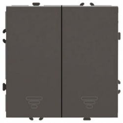 Выключатель самовозвратный двухклавишный без рамки Stekker Эмили 50367 в интернет-магазине "Галерея света"