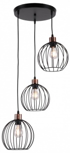 Подвесной светильник Imex MD.0229 MD.0229-3-P BK в интернет-магазине "Галерея света"