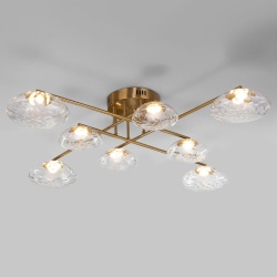 Потолочная люстра Eurosvet Ripple 50389 LED латунь в интернет-магазине "Галерея света"